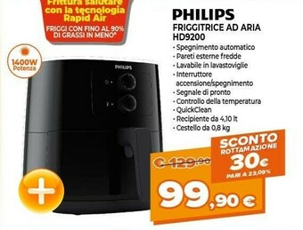 Expert Philips Friggitrice Ad Aria HD9200 offerta