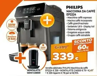 Expert Philips Macchina Da Caffe EP2224 offerta