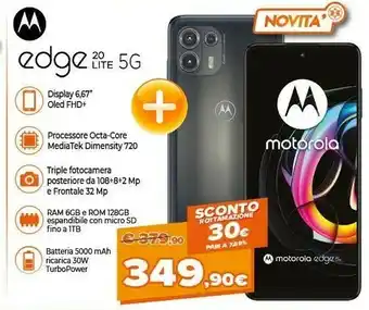 Expert Motorola Edge 20 LITE 5G 6.67" 6 GB 128 GB 5000 MAH offerta