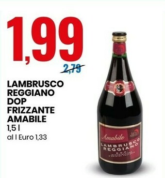 Eurospin Lambrusco Reggiano Dop Frizzante Amabile offerta