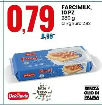 Eurospin Dolciando Farci Milk 280 G(ml) offerta