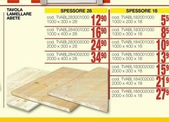 Mondo Brico Tavola Lamellare Abete offerta