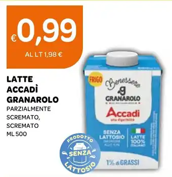 Ekom LATTE ACCADÌ GRANAROLO PARZIALMENTE SCREMATO, SCREMATO ML 500 offerta