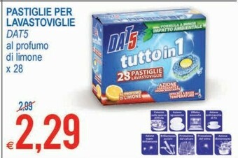 MD Discount Dat5 Pastiglie Per Lavastoviglie Al Profumo Di Limone offerta