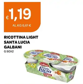 Ekom RICOTTINA LIGHT SANTA LUCIA GALBANI G 90X2 offerta