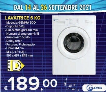 MD Discount Gemma Lavatrice offerta