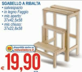 MD Discount Sgabello A Ribalta offerta