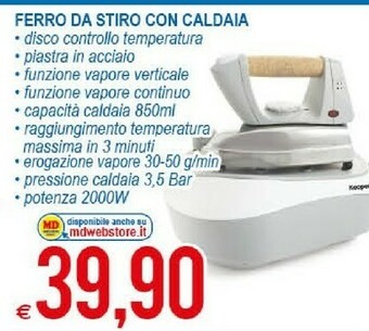 Ferro da stiro con caldaia