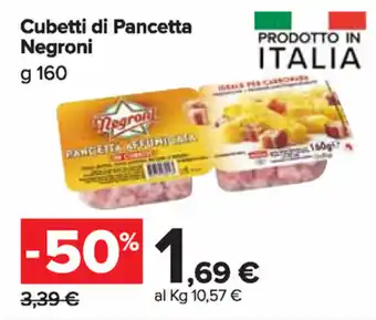 Carrefour Market Negroni Cubetti di Pancetta 160g offerta