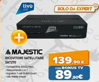 Expert Majestic Ricevitore Satellitare SAT270 offerta