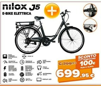 Expert Nilox J5 E-bike Elettrica offerta