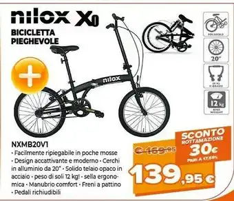 Expert Nilox Bicicletta Pighevole offerta