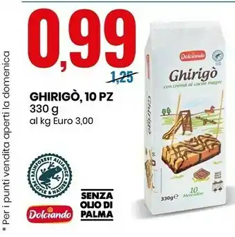 Eurospin Dolciando Ghirigò 330 G(ml) offerta