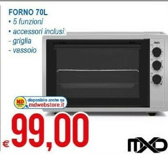 MD Discount Forno elettrico offerta