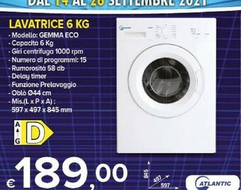 MD Discount Gemma Lavatrice offerta