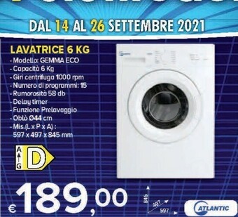 MD Discount Gemma Lavatrice offerta