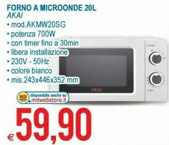 MD Discount Akai Microonde offerta