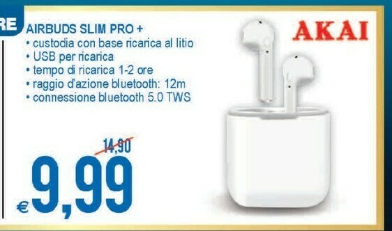 Akai Airbuds Slim Pro + offerta di MD Discount