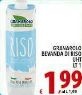 Iper Triscount Granarolo Riso 100% Vegetale UHT 1000 G(ml) offerta