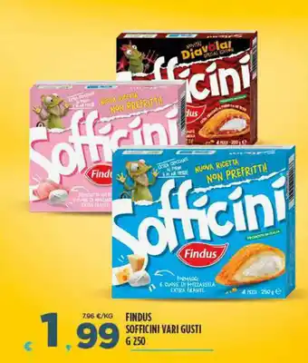 Deco Superfreddo FINDUS SOFFICINI VARI GUSTI G 250 offerta