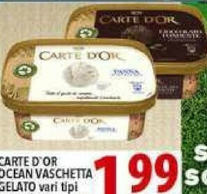 Gros Algida Carte D'Or Ocean Vaschetta Gelato offerta