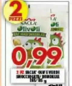 Gros Saclà Saclà - Biolivoli Olive Verdi Snocciolate 85 g(ml) offerta
