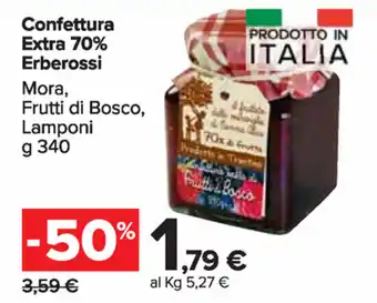 Carrefour Market Erberossi Confettura Extra 70% 340g offerta