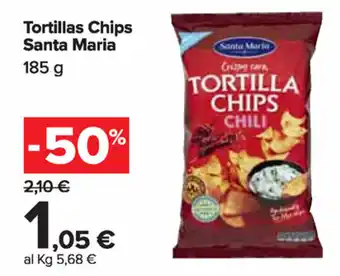 Carrefour Market Santa Maria Tortillas Chips 185g offerta