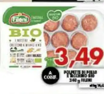 Gros Fileni Polpette Di Pollo E Tacchino Biologiche 240 G(ml) offerta