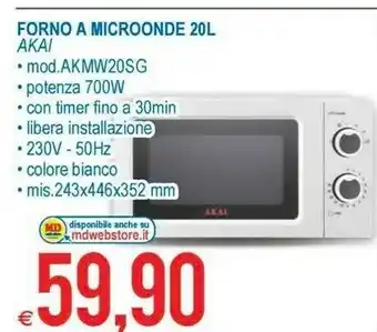 MD Discount Akai Microonde offerta