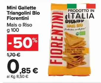 Carrefour Market Fiorentini Mini Gallette Triangolini Bio 100g offerta