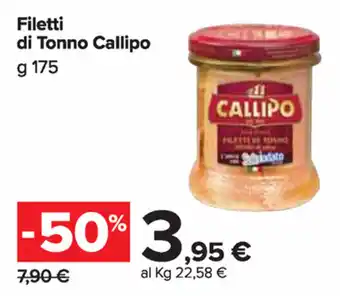 Carrefour Market Callipo Filetti di Tonno 175g offerta