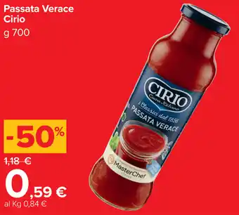 Carrefour Market Cirio Passata Verace 700g offerta
