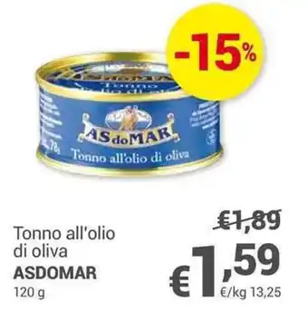 Unes Tonno all'olio di oliva ASDOMAR 120 g offerta