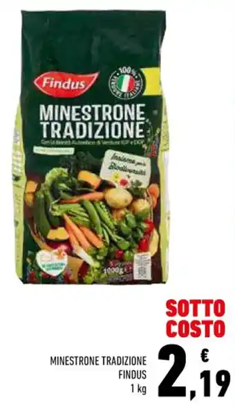 Conad MINESTRONE TRADIZIONE FINDUS 1 kg offerta