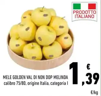 Conad MELE GOLDEN VAL DI NON DOP MELINDA calibro 75/80, origine Italia, categoria I offerta