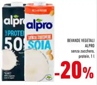 Conad BEVANDE VEGETALI ALPRO senza zucchero, protein, 1 l offerta