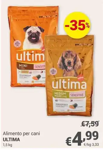 Unes Alimento per cani ULTIMA 1,5 kg offerta