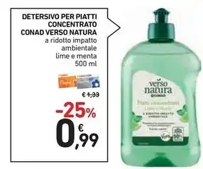 Spazio Conad Conad detersivo per piatti concentrato verso natura offerta