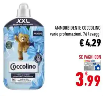 Conad AMMORBIDENTE COCCOLINO varie profumazioni, 76 lavaggi offerta