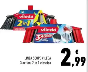 Conad LINEA SCOPE VILEDA 3 action, 2 in 1 classica offerta