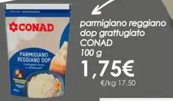 Conad parmigiano reggiano dop grattugiato CONAD 100g offerta