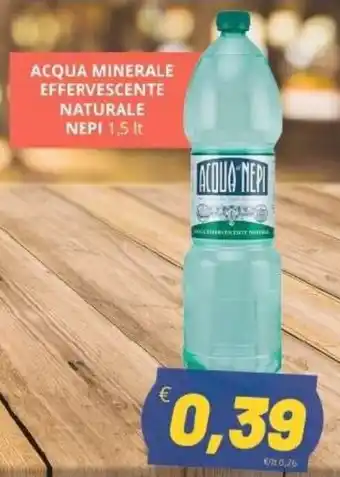 ACQUA MINERALE EFFERVESCENTE NATURALE NEPI 1,5 It