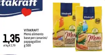 Famila VITAKRAFT Menù alimento base per canarini/ pappagallini g 500 offerta