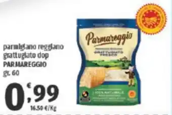 Vivo Supermercati parmigiano reggiano grattugiato dop PARMAREGGIO gr. 60 offerta