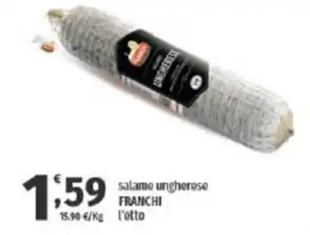 Vivo Supermercati salame ungherese FRANCHI offerta