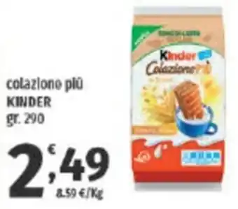 Vivo Supermercati colazione più KINDER gr 290 offerta