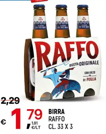 A&O BIRRA RAFFO CL. 33 X 3 offerta