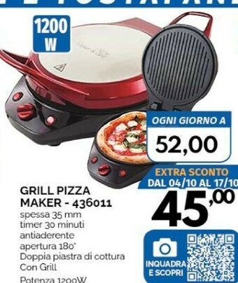 Orizzonte Grill Pizza Maker 436011 offerta