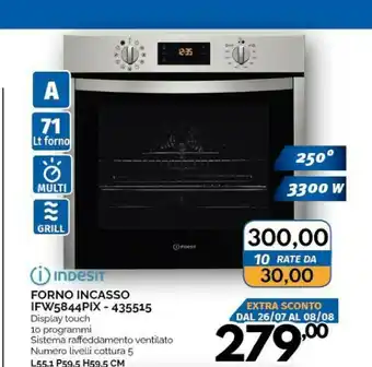 Indesit IFW 5844 P IX Forno Elettrico 71 L Acciaio Inossidabile A+